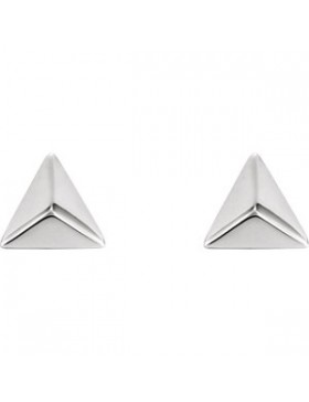 Sterling Silver Pyramid Earrings