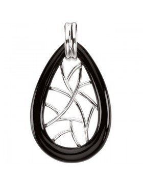 Onyx Lattice Pendant Necklace