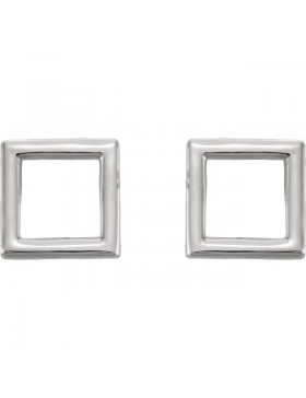 Square Earrings Sterling Silver