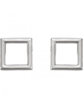 Square Earrings 14K Yellow Gold