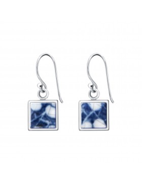 Fine China Porcelain Square Earrings