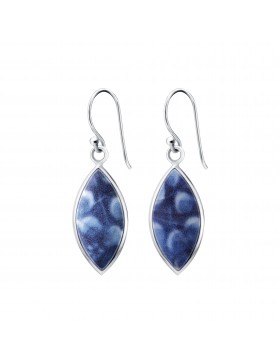 Fine China Porcelain Leaf Shape Earrings 