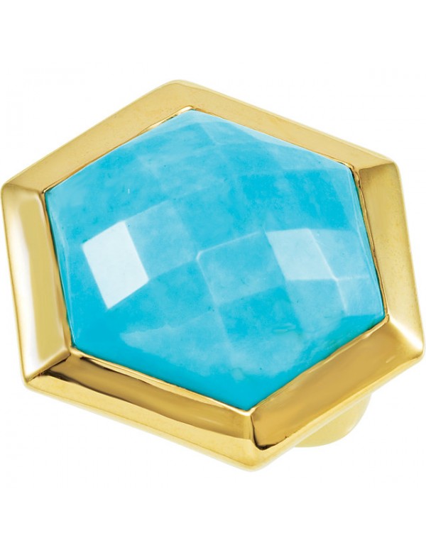 Missoma® Checkerboard 18K Vermeil Turquoise Cocktail Ring