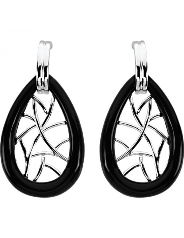 Onyx Lattice Earrings