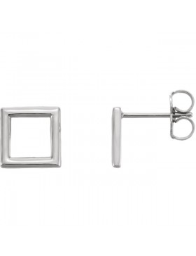 Square Earrings Sterling Silver