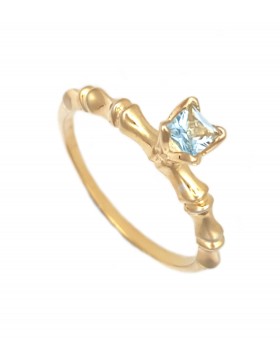 bamboo-2-circle-ring-18k-gold-plated-with-3-5mm-square-aquamarine-in-tulipsetr-setting