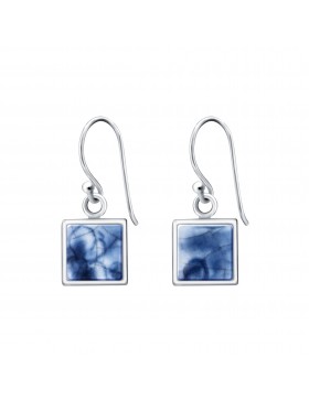 Fine China Porcelain Square Earrings