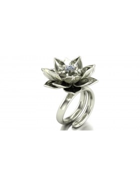 Lotus 1 Realism Ring in 14K White Gold