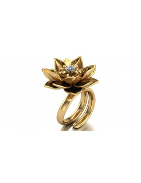 Lotus 1 Realism Ring in 14K Yellow Gold