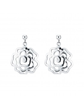 Chinese Rose Earrings with Studs