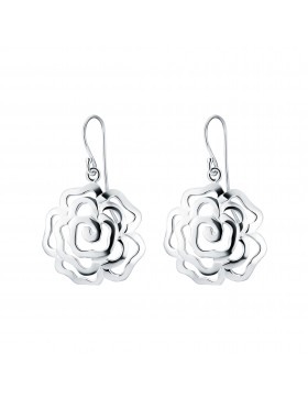 Chinese Rose Earrings with Hooks