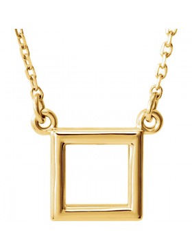 Square Pendant 16.5" Necklace