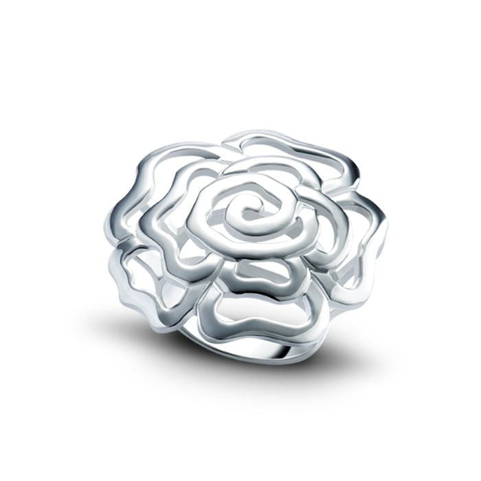 Sterling Silver Chinese Rose Ring