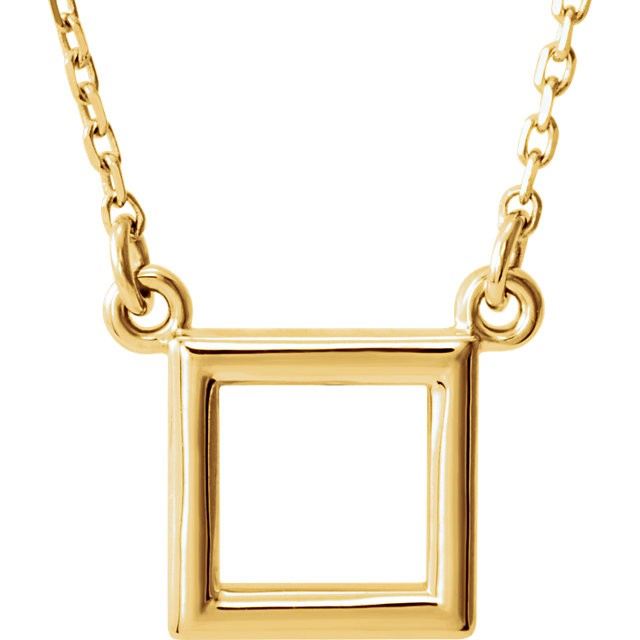 Square Pendant 16.5" Necklace