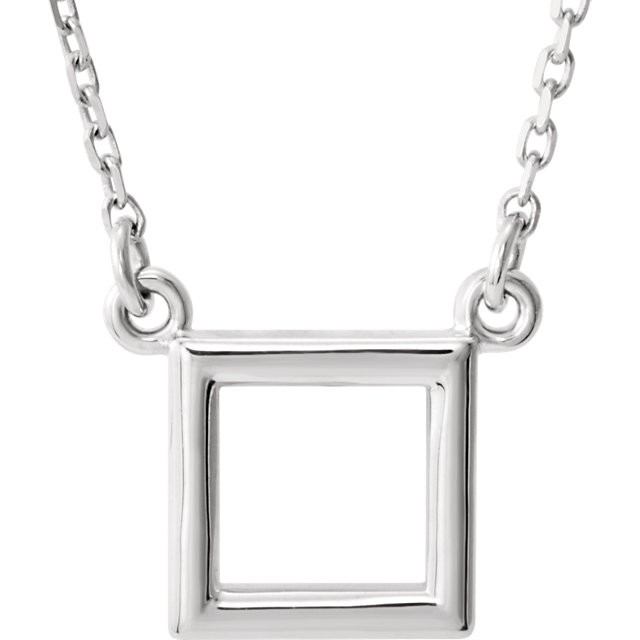 Square Pendant 16.5" Necklace