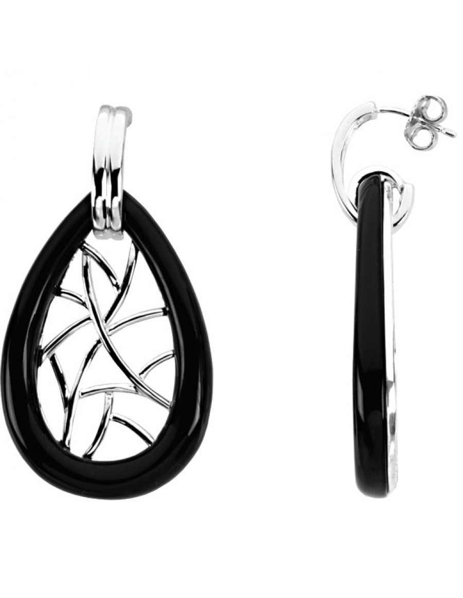 Onyx Lattice Earrings