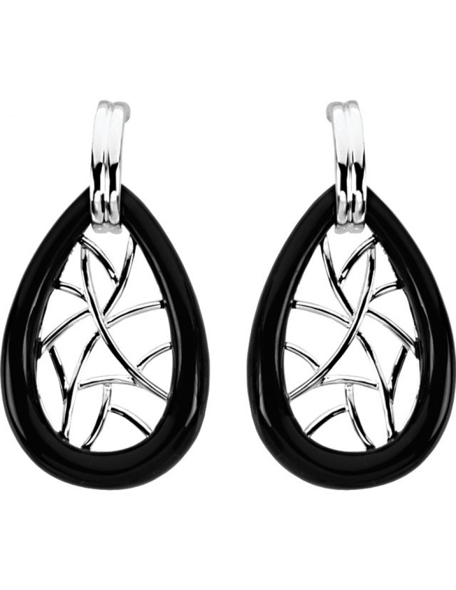 Onyx Lattice Earrings
