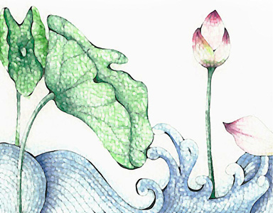 lotus watercolor painting 1