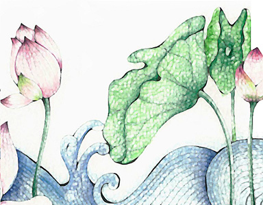 lotus watercolor painting 3