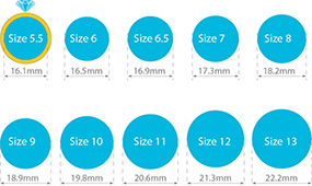 ring sizes chart